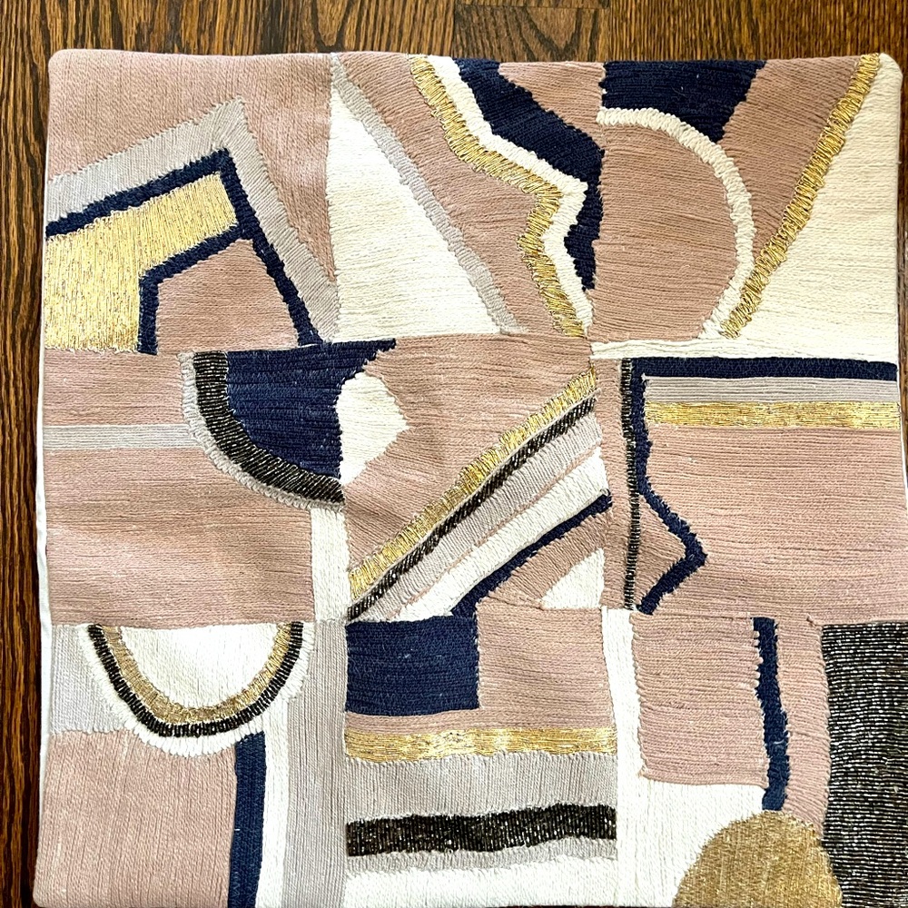 Westelm handcrafted pillow covers w beading accents. New with tags!